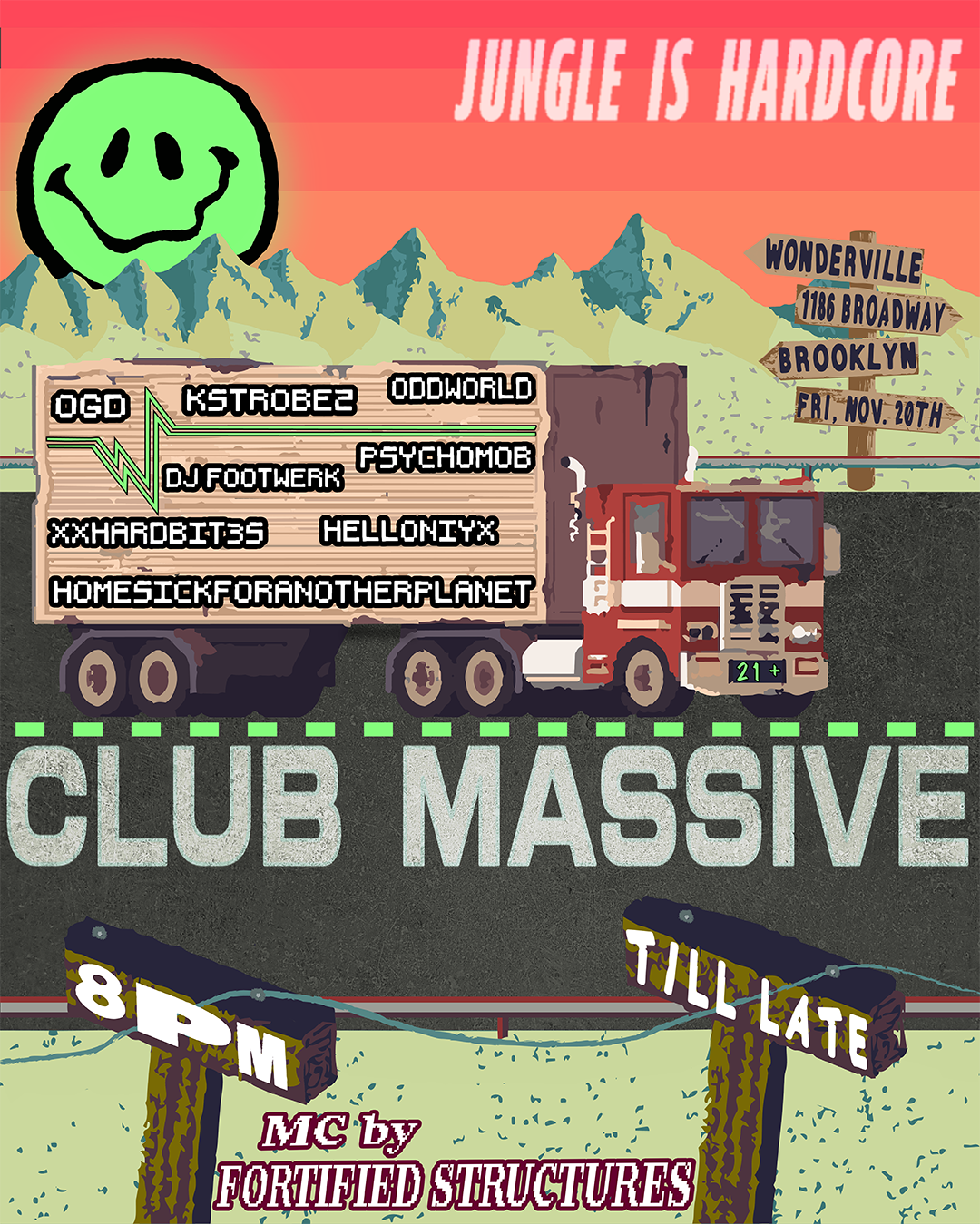 Club Massive: Jungle Is Hardcore Flyer