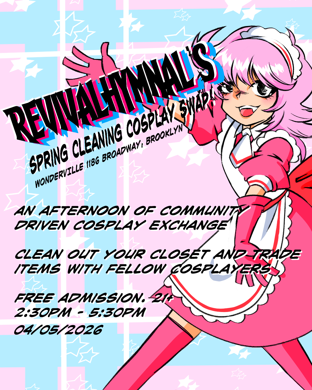 Spring Cleaning Cosplay Swap Flyer