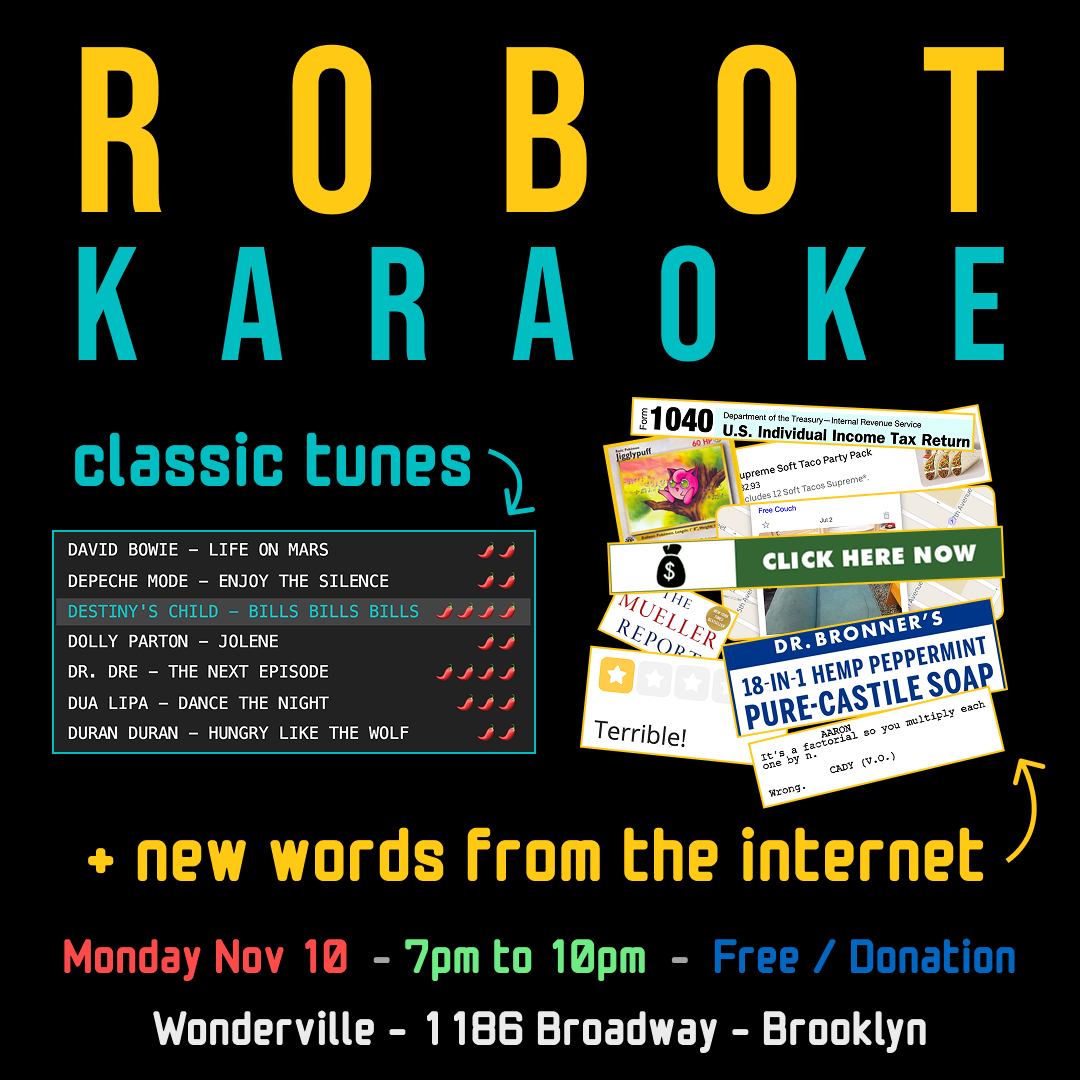 Robot Karaoke Flyer