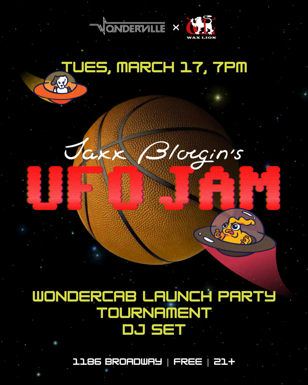 UFO JAM Launch Party Flyer