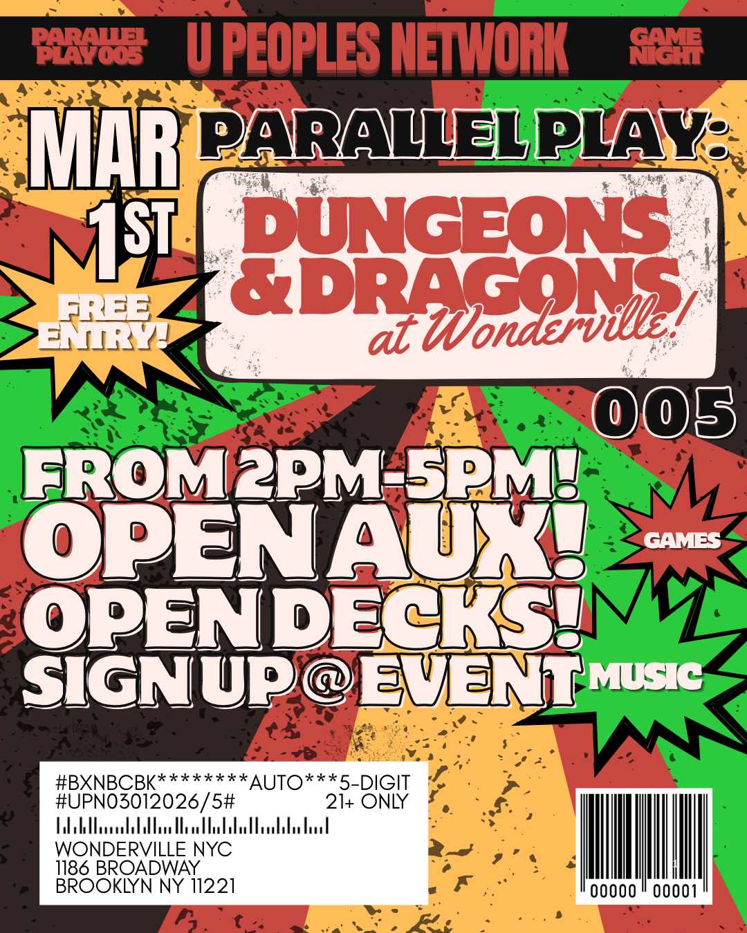 Parallel Play: Dungeons & Dragons Flyer