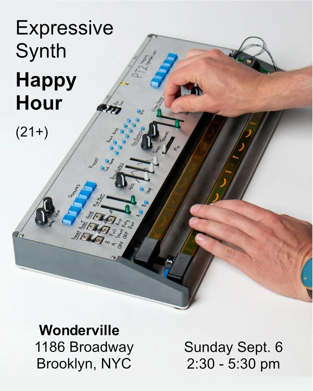 Flexur Expressive Synth Happy Hour Flyer
