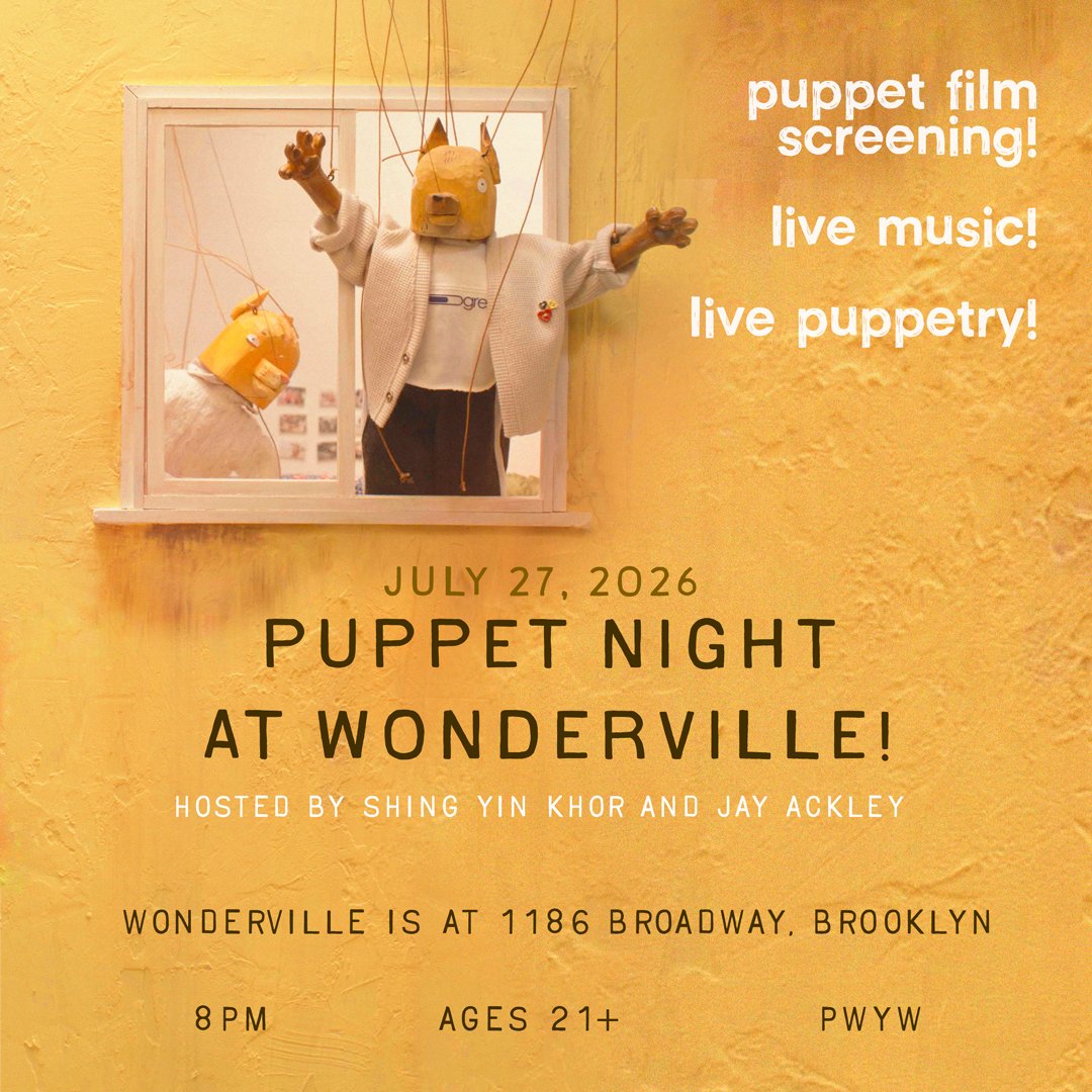 Puppet Night at Wonderville! Flyer