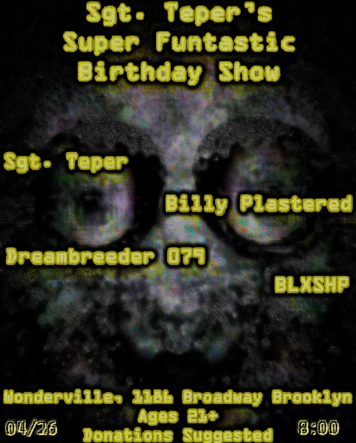 Sgt. Teper's Super Funtastic Birthday Show Flyer