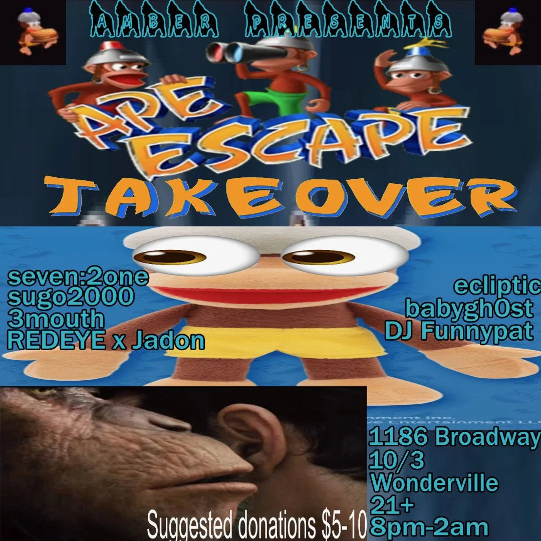 Ape Escape Takeover Flyer