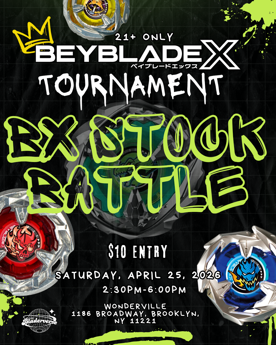 Beyblade X Tournament: BX STOCK ONLY Flyer