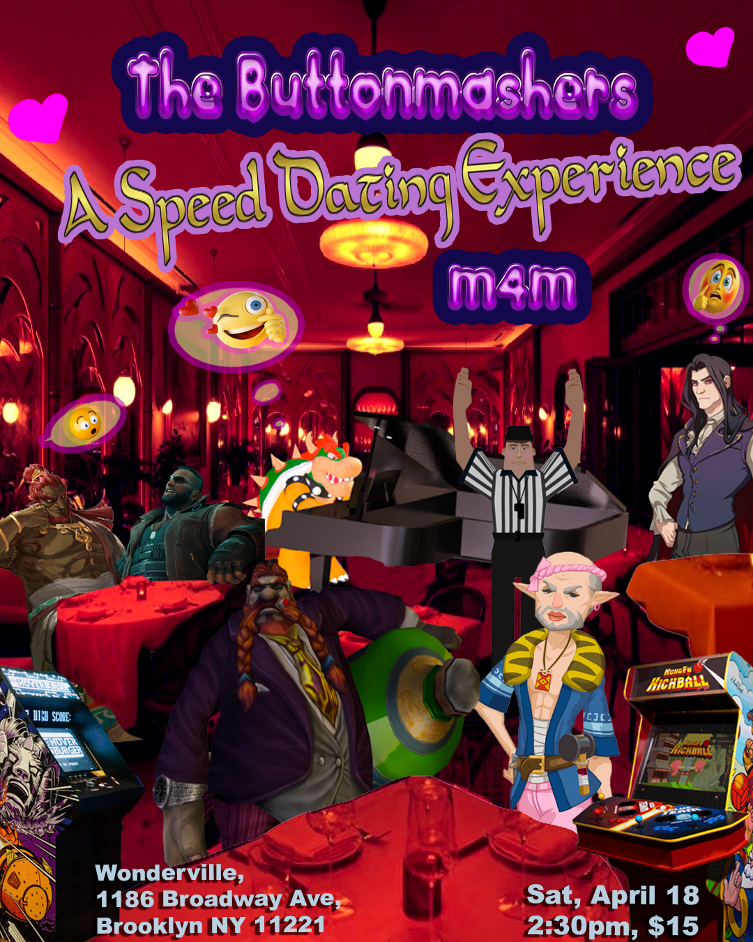 The Buttonmashers: A Speed Dating Experience (M4M) Flyer