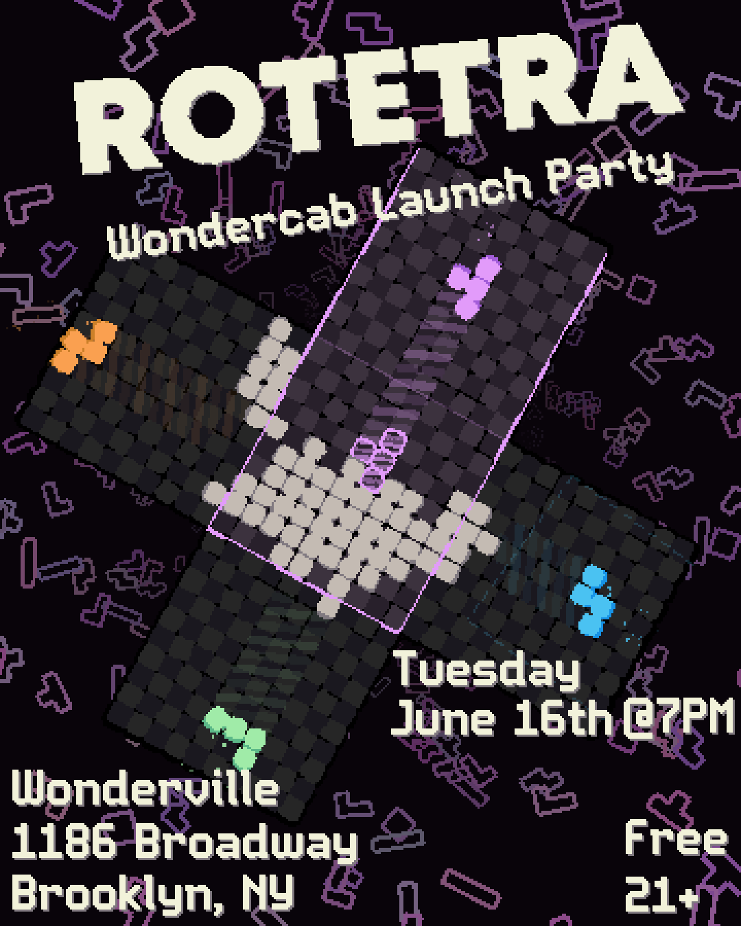 Rotetra Wondercab Launch Party Flyer