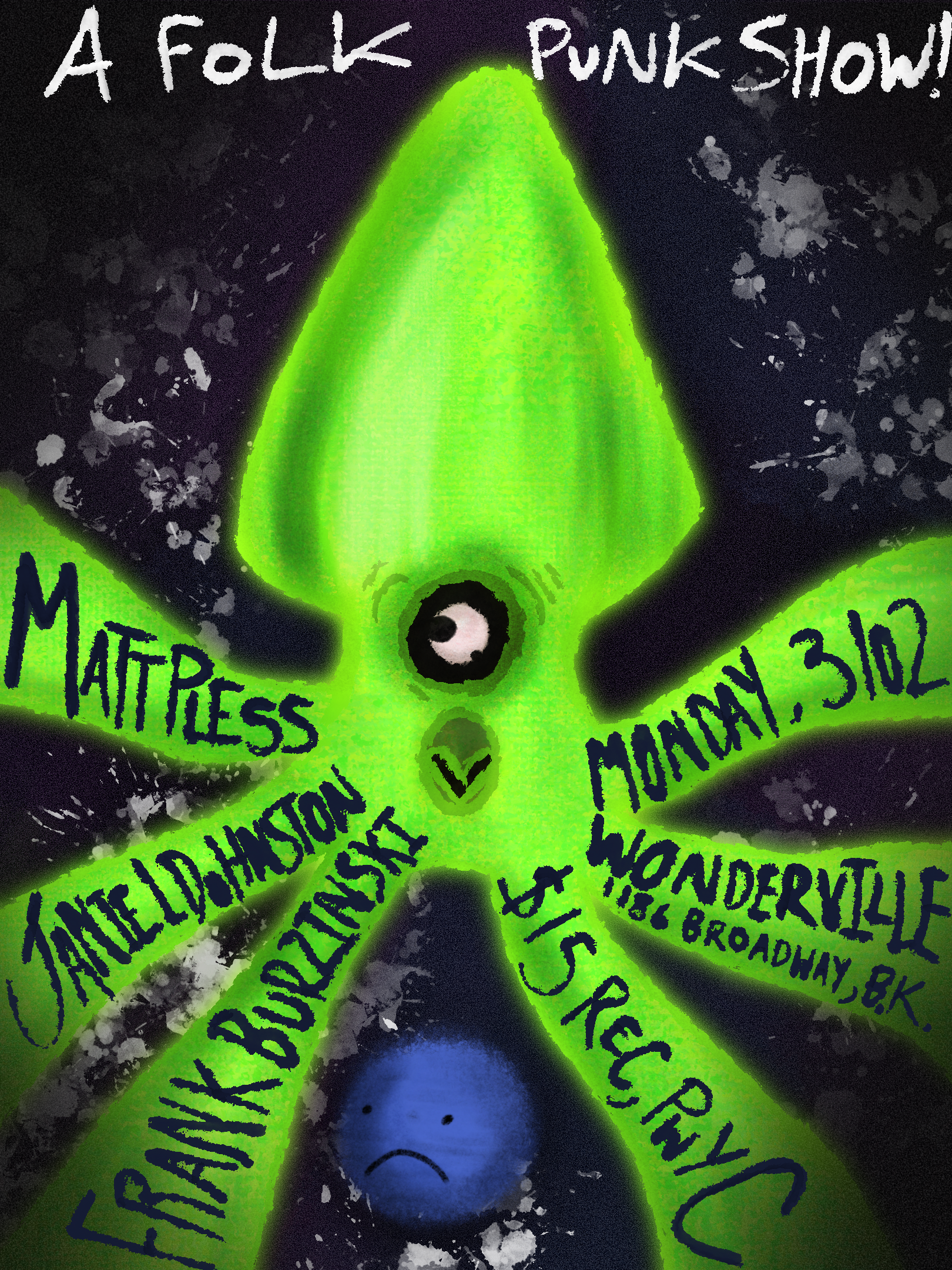 A folk punk show Flyer