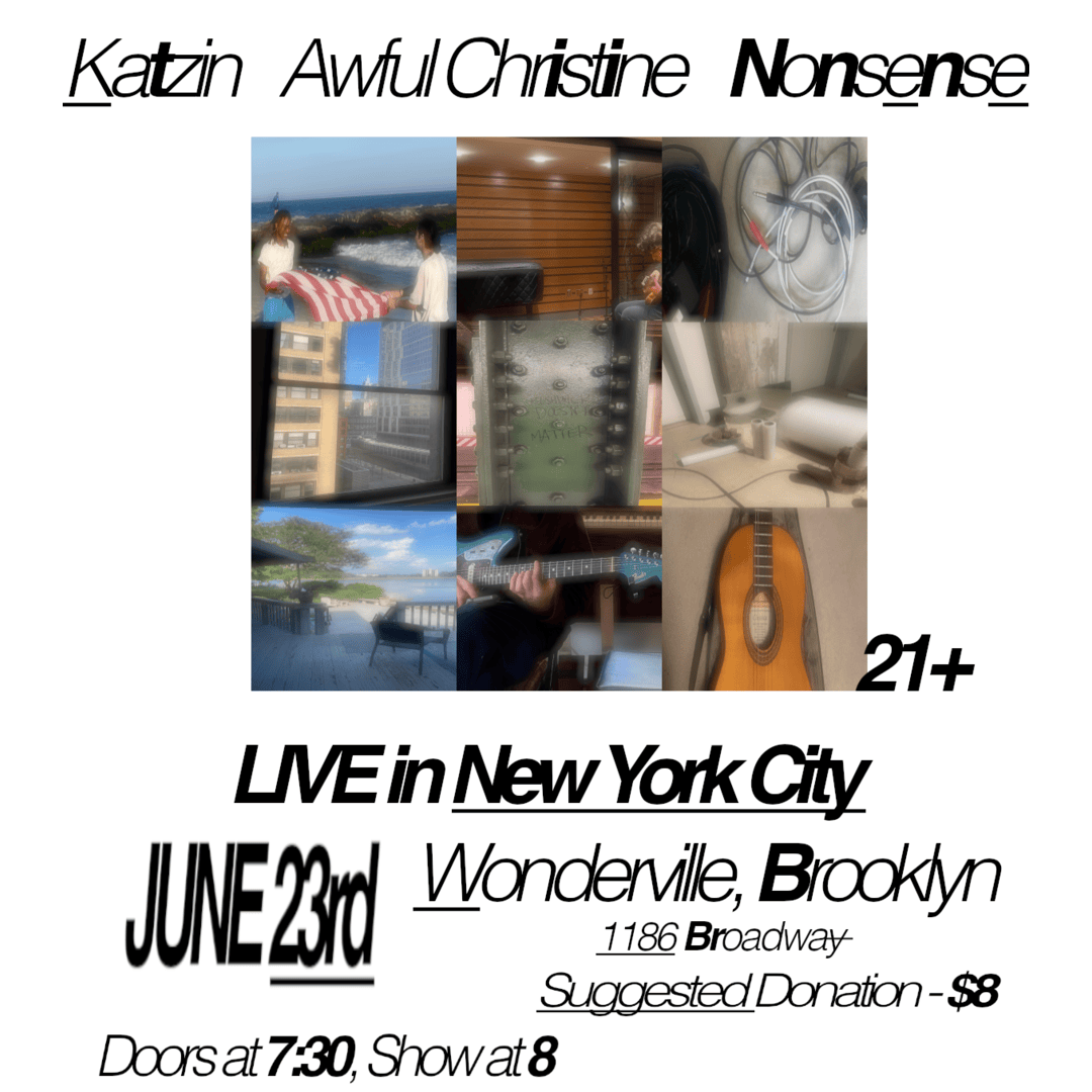 Katzin / Awful Christine / Nonsense LIVE in New York Flyer