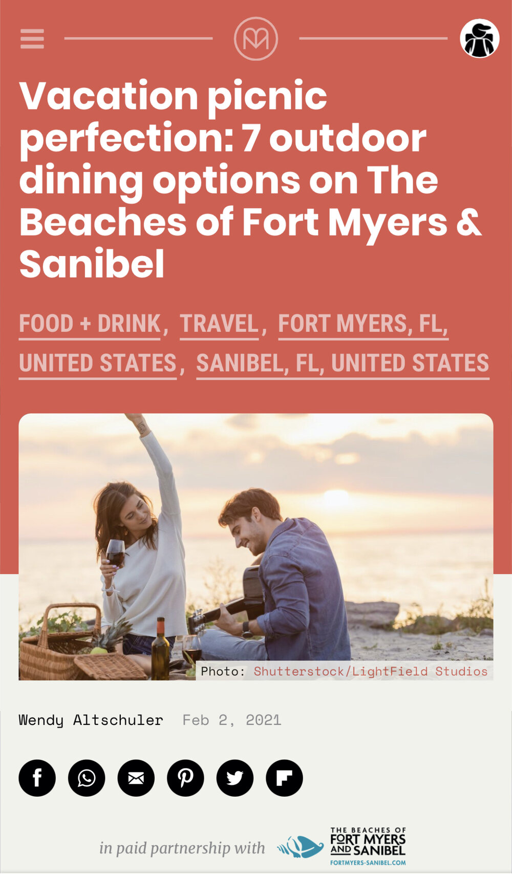 Vacation picnic perfection: 7 outdoor dining options on The Beaches of Fort Myers &amp; Sanibel