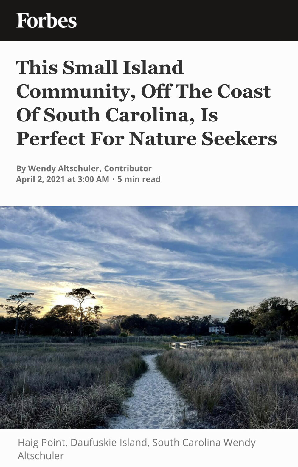 This Small Island Community, Off The Coast Of South Carolina, Is Perfect For Nature Seekers