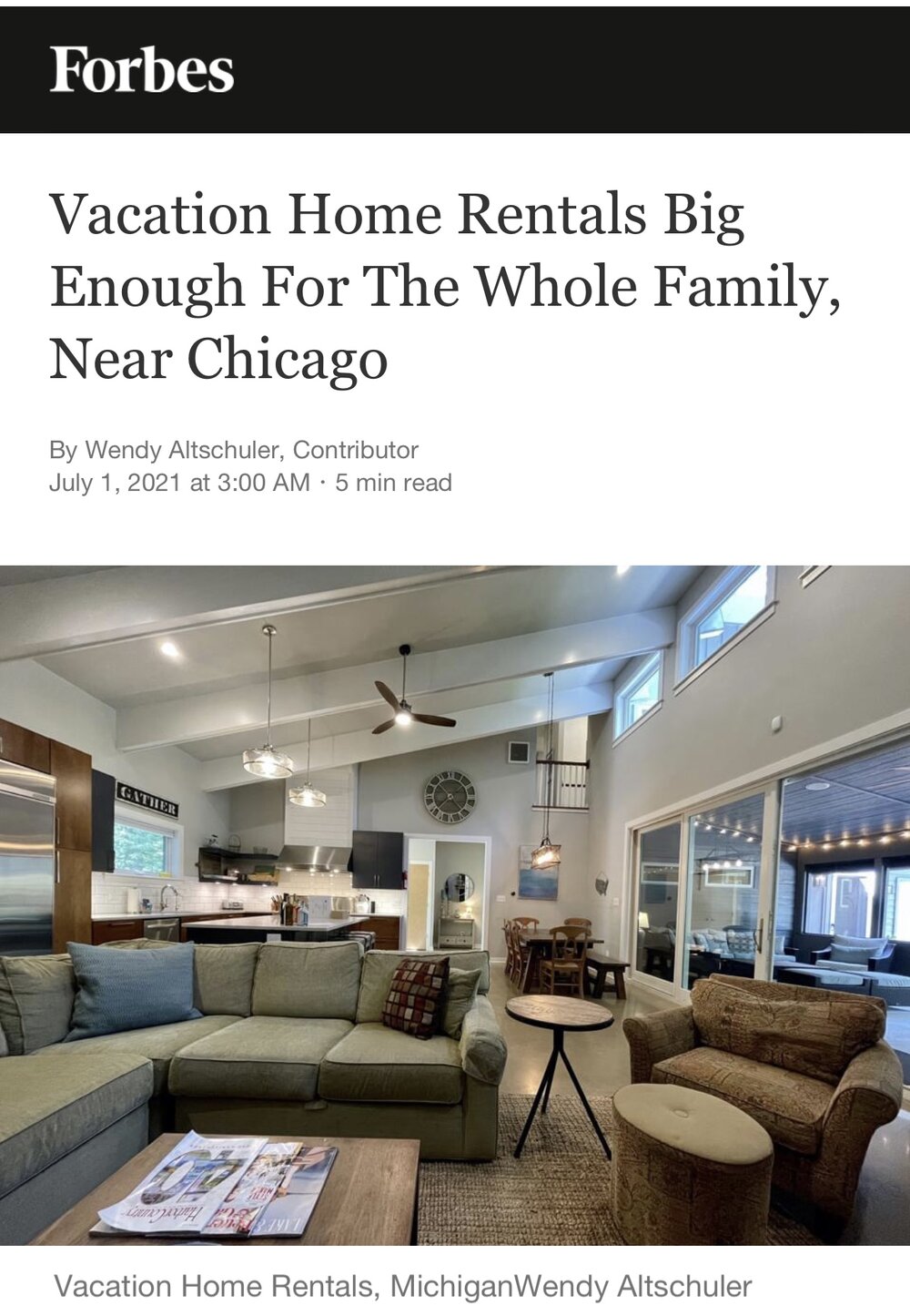 Vacation Home Rentals Big Enough For The Whole Family, Near Chicago