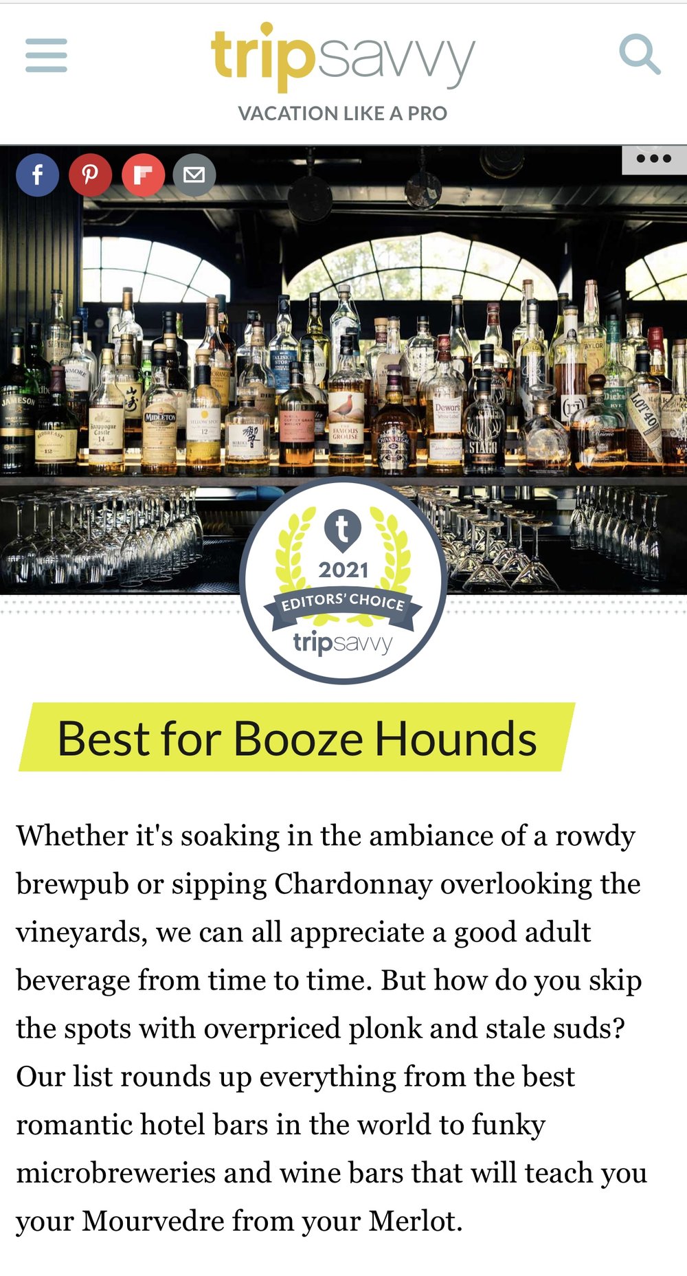 Best for Booze Hounds (5 Articles)