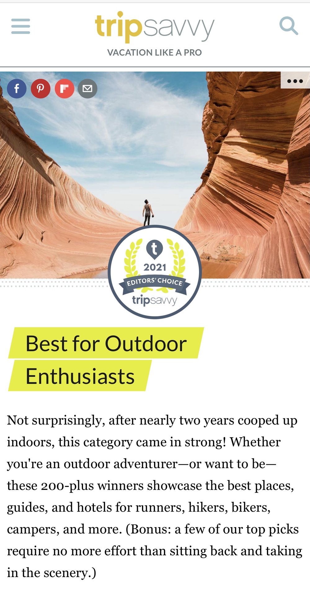 Best for Outdoor Enthusiasts (13 Articles)