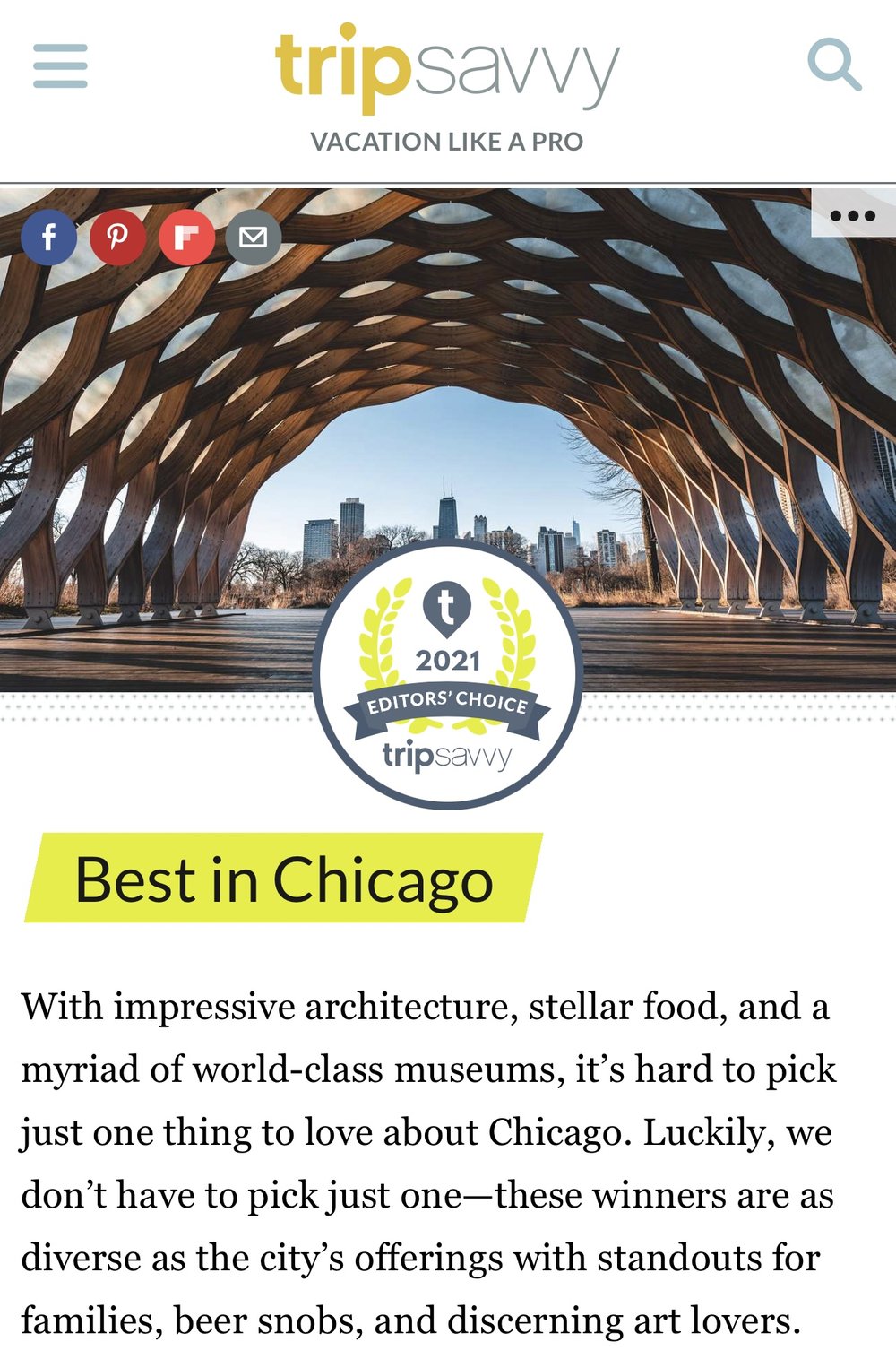 Best in Chicago (7 Articles)