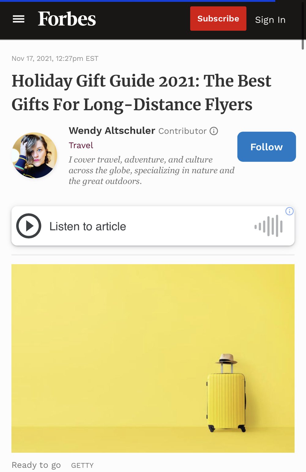 Holiday Gift Guide 2021: The Best Gifts For Long-Distance Flyers
