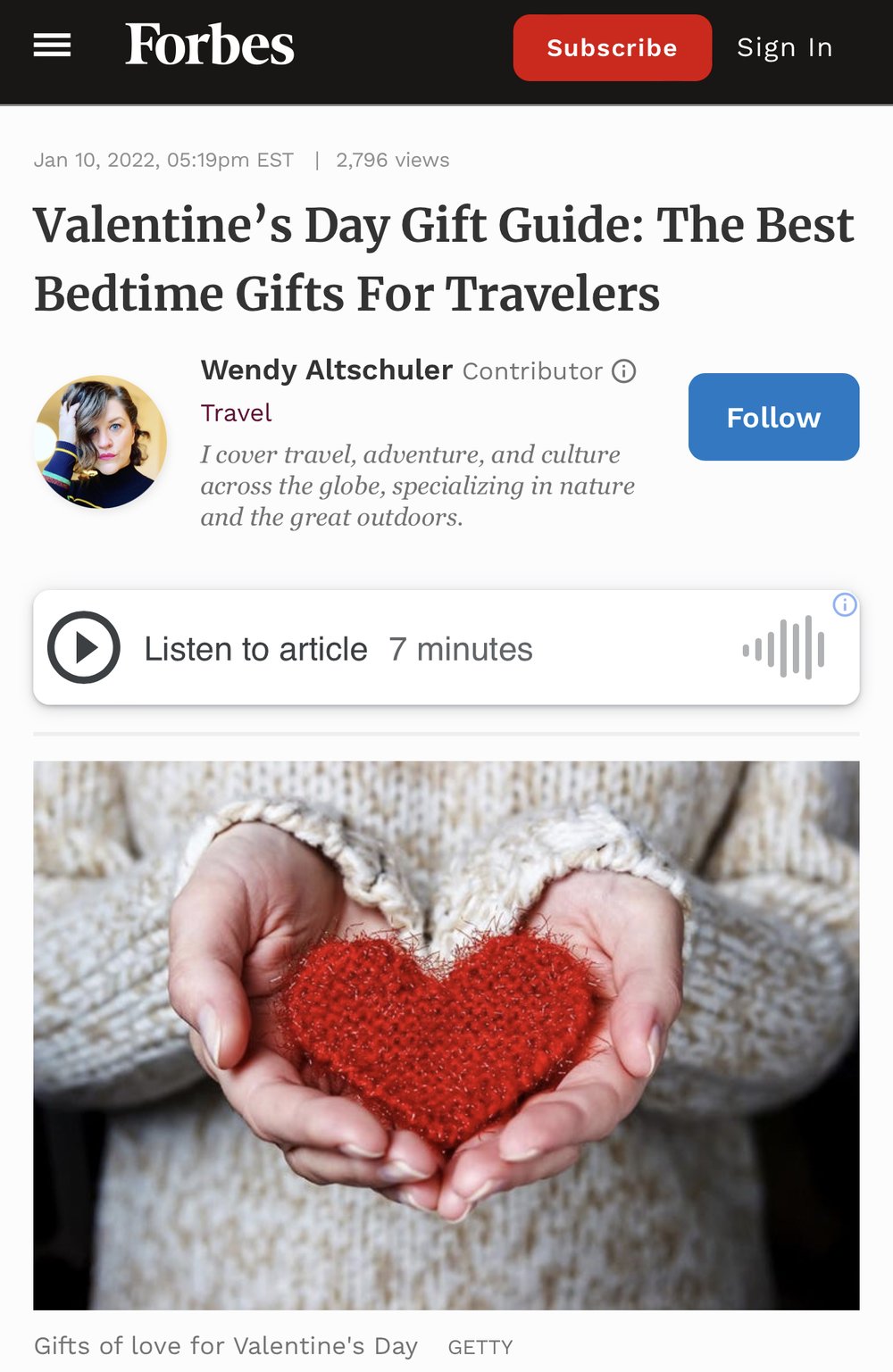 Valentine's Day Gift Guide: The Best Bedtime Gifts for Travelers