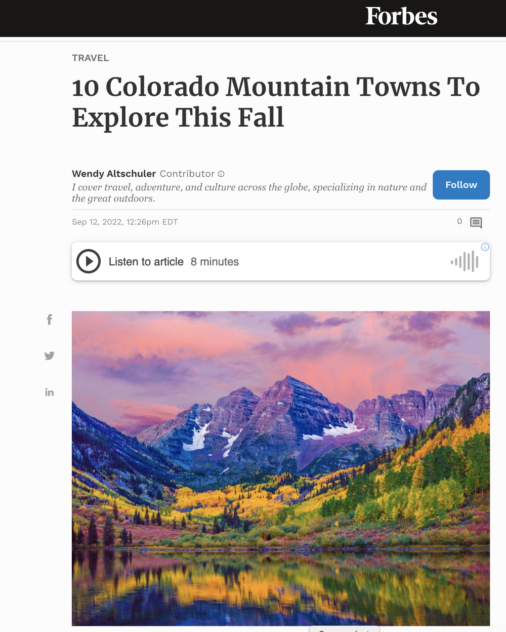 10 Colorado Mountain Towns To Explore This Fall