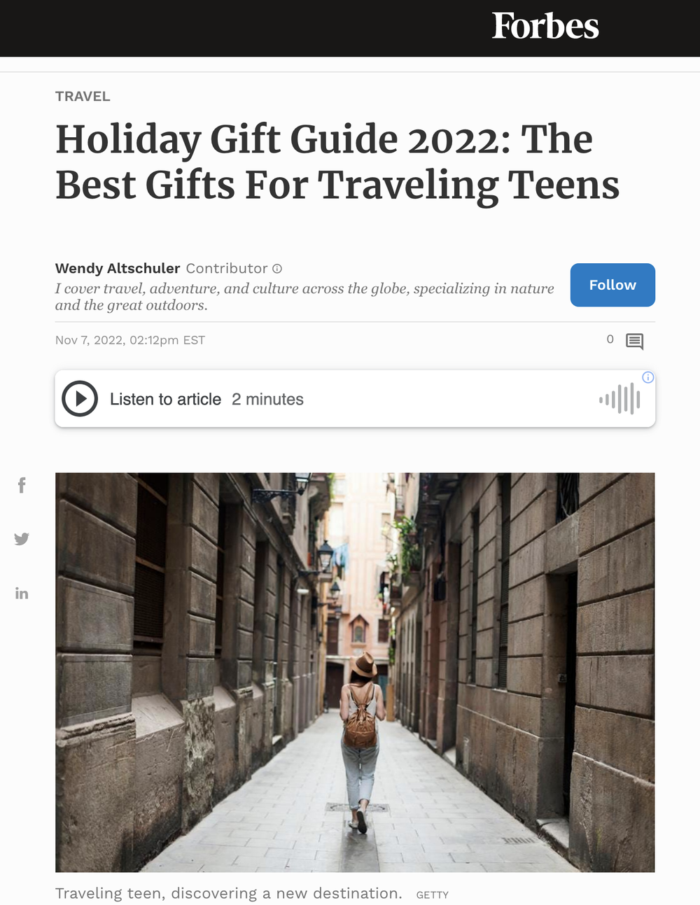 Holiday Gift Guide 2022: The Best Gifts For Traveling Teens