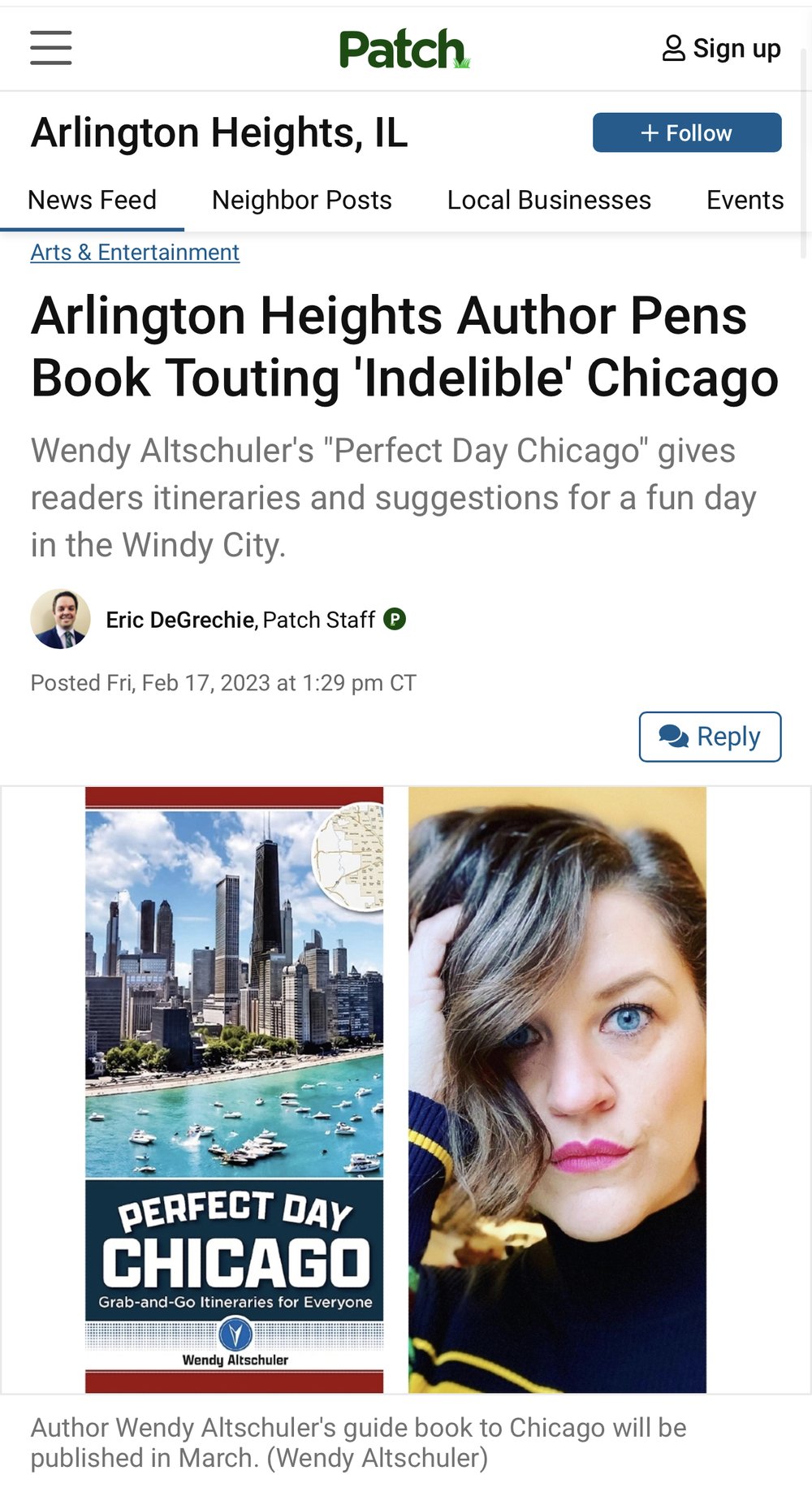 Arlington Heights Author Pens Book Touting 'Indelible' Chicago