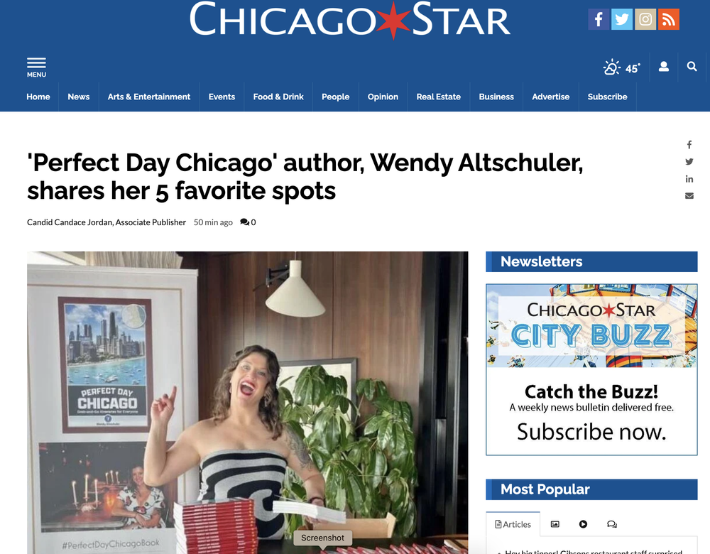 'Perfect Day Chicago' author, Wendy Altschuler, shares her 5 favorite spots