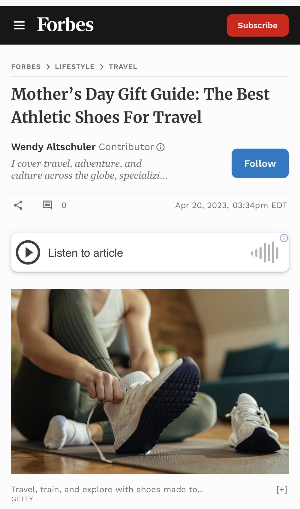 Mother’s Day Gift Guide: The Best Athletic Shoes For Travel