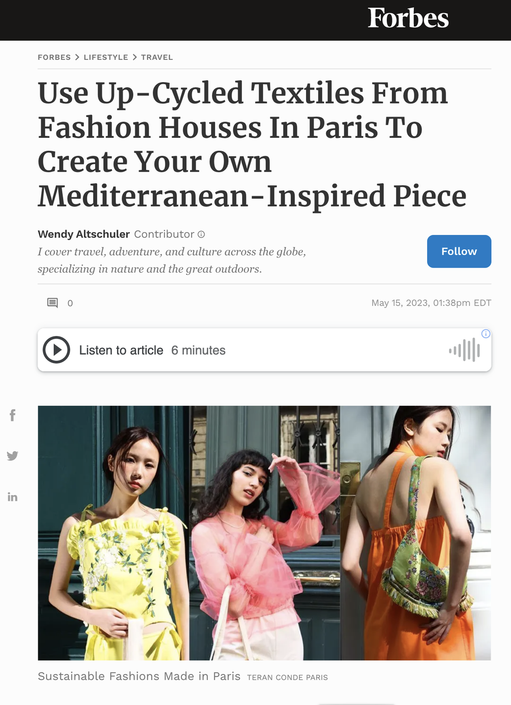 Use Up-Cycled Textiles From Fashion Houses In Paris To Create Your Own Mediterranean-Inspired Piece