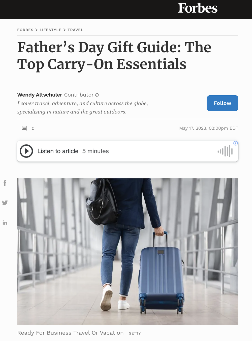 Father’s Day Gift Guide: The Top Carry-On Essentials