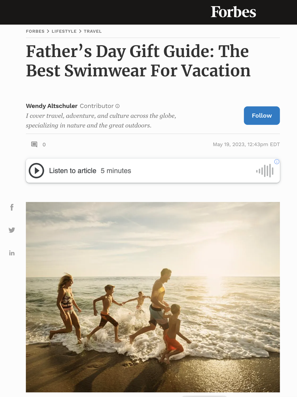 Father’s Day Gift Guide: The Best Swimwear For Vacation