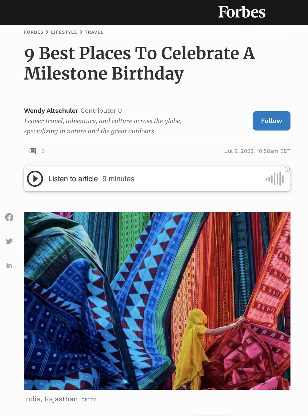 9 Best Places To Celebrate A Milestone Birthday