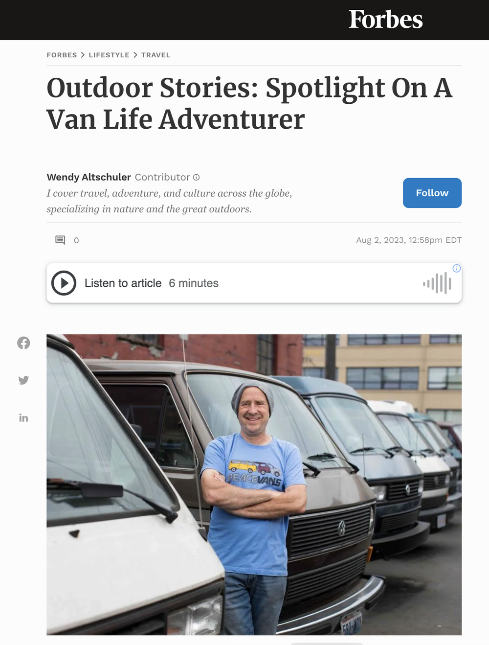Outdoor Stories: Spotlight On A Van Life Adventurer
