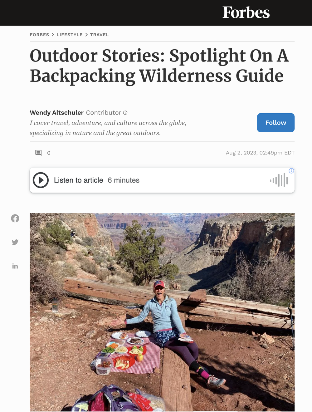 Outdoor Stories: Spotlight On A Backpacking Wilderness Guide