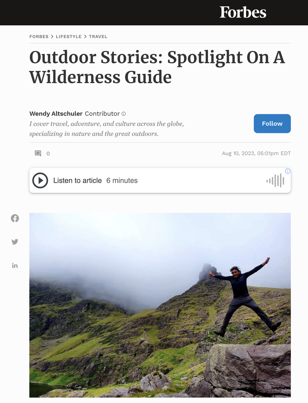 Outdoor Stories: Spotlight On A Wilderness Guide