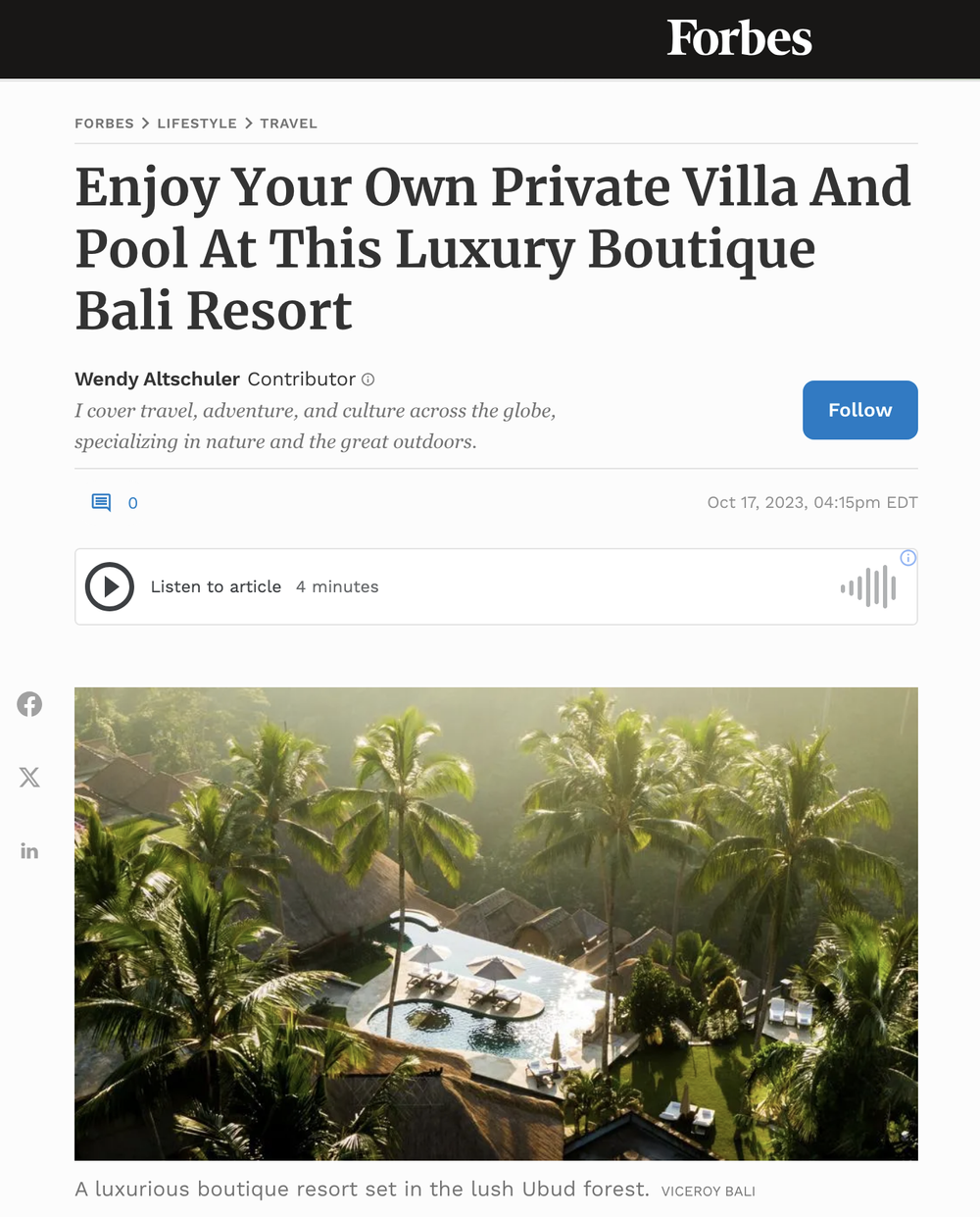 Enjoy Your Own Private Villa And Pool At This Luxury Boutique Bali Resort