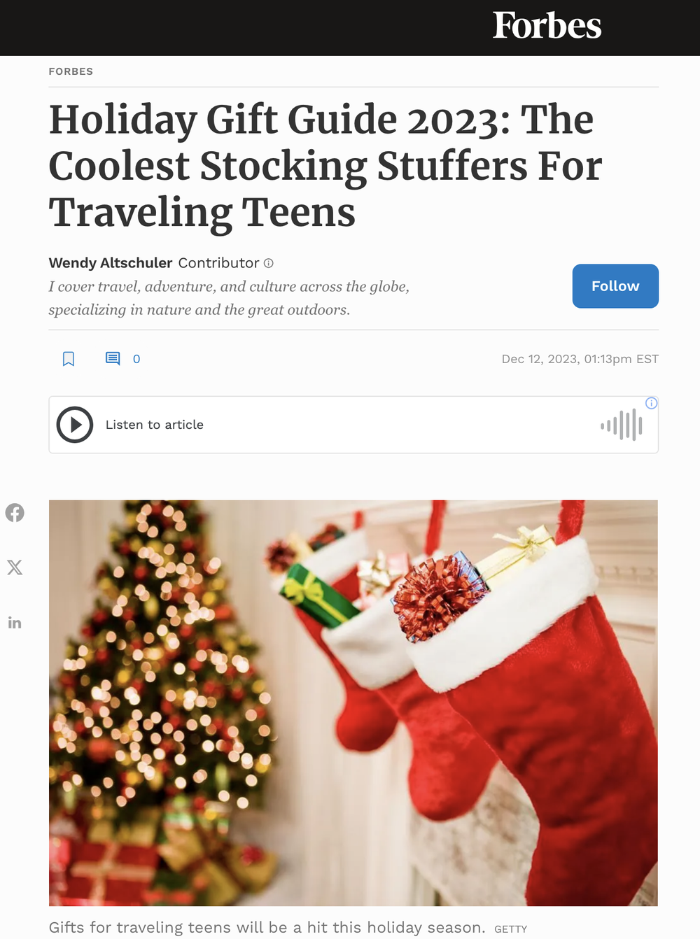 Holiday Gift Guide 2023: The Coolest Stocking Stuffers For Traveling Teens