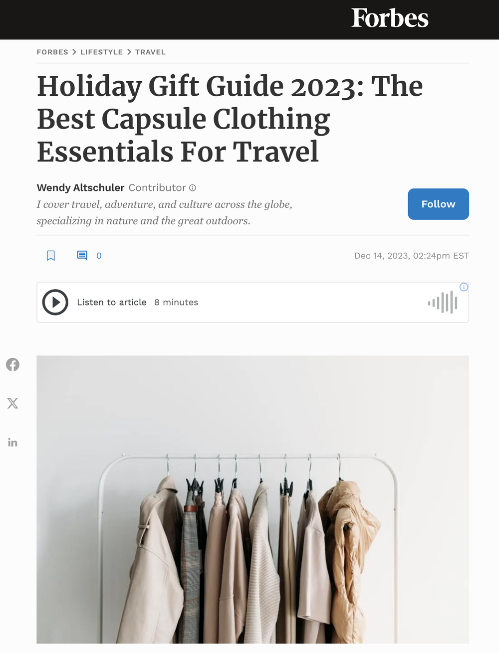 Holiday Gift Guide 2023: The Best Capsule Clothing Essentials For Travel