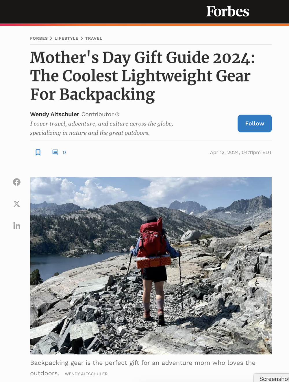 Mother's Day Gift Guide 2024: The Coolest Lightweight Gear For Backpacking