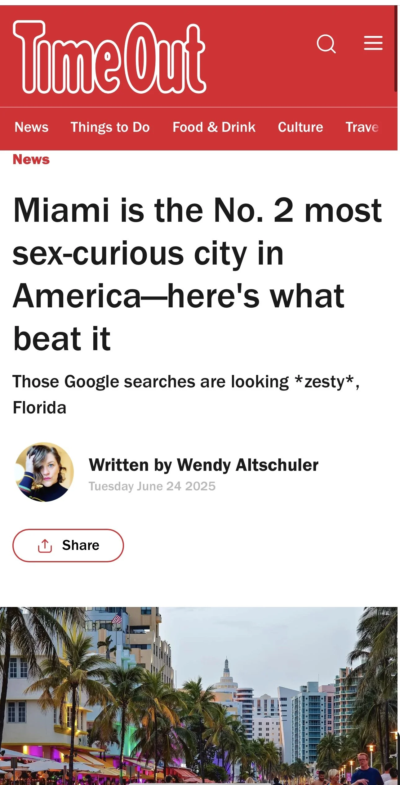 Miami is the No. 2 most sex-curious city in America—here's what beat it