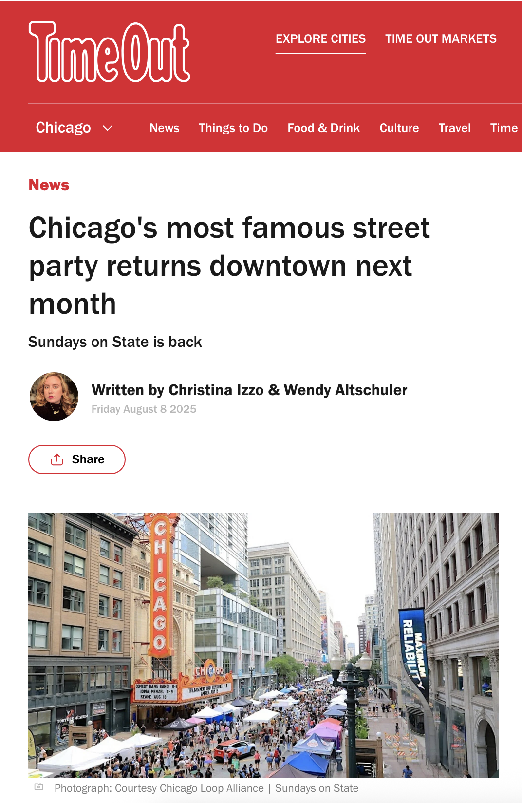Chicago's most famous street party returns downtown next month