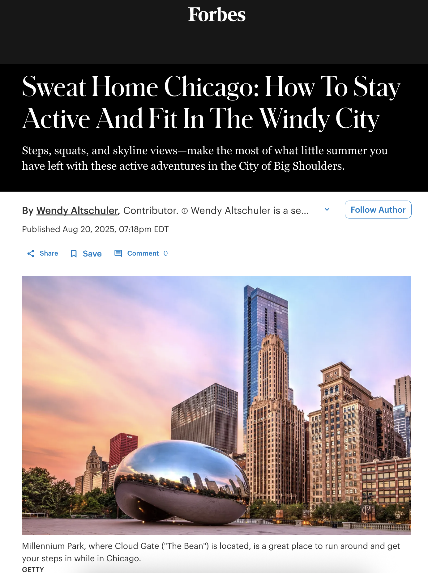 Sweat Home Chicago: How To Stay Active And Fit In The Windy City