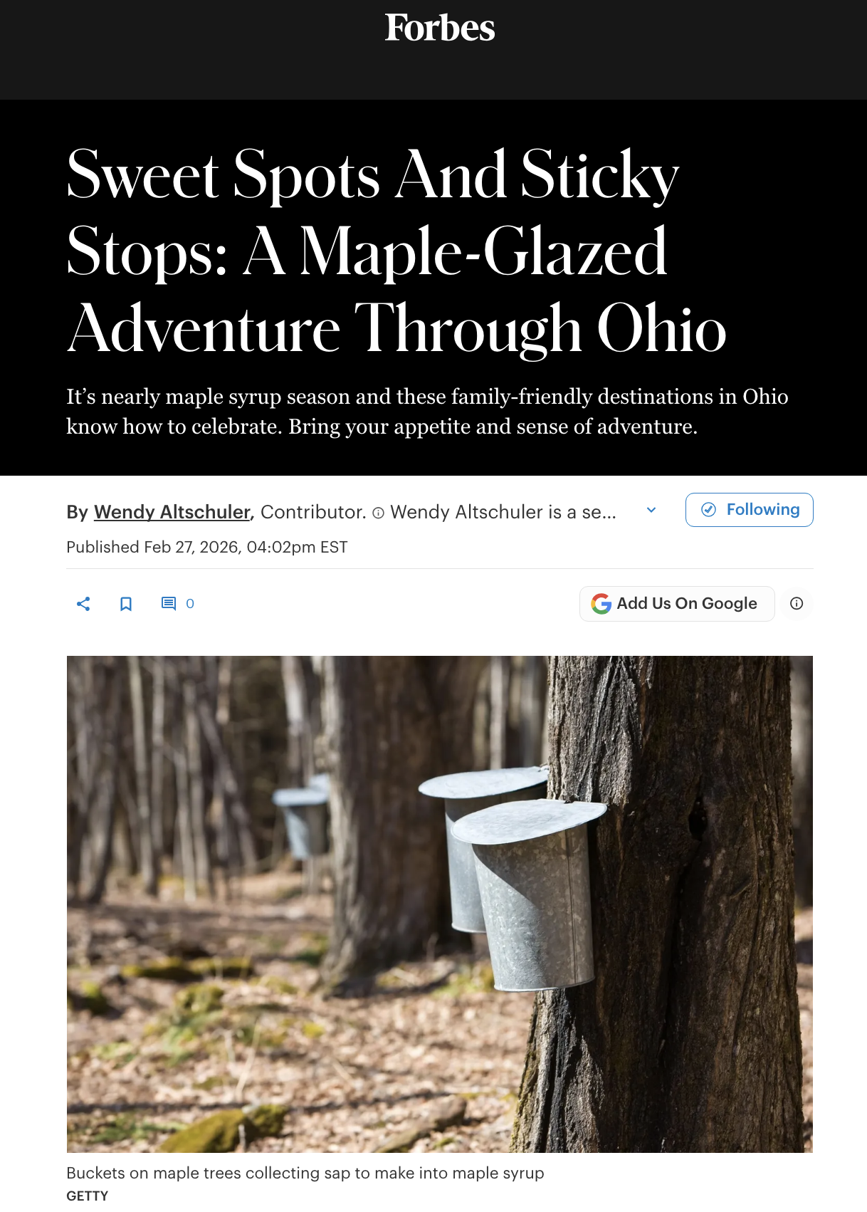 Sweet Spots And Sticky Stops: A Maple-Glazed Adventure Through Ohio