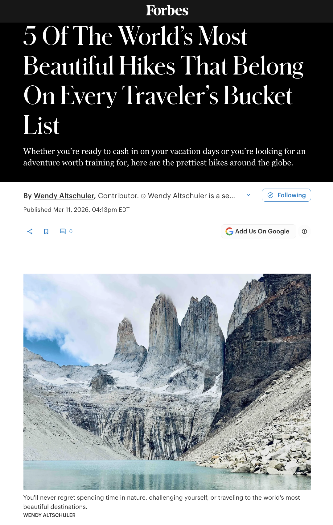 5 Of The World’s Most Beautiful Hikes That Belong On Every Traveler’s Bucket List