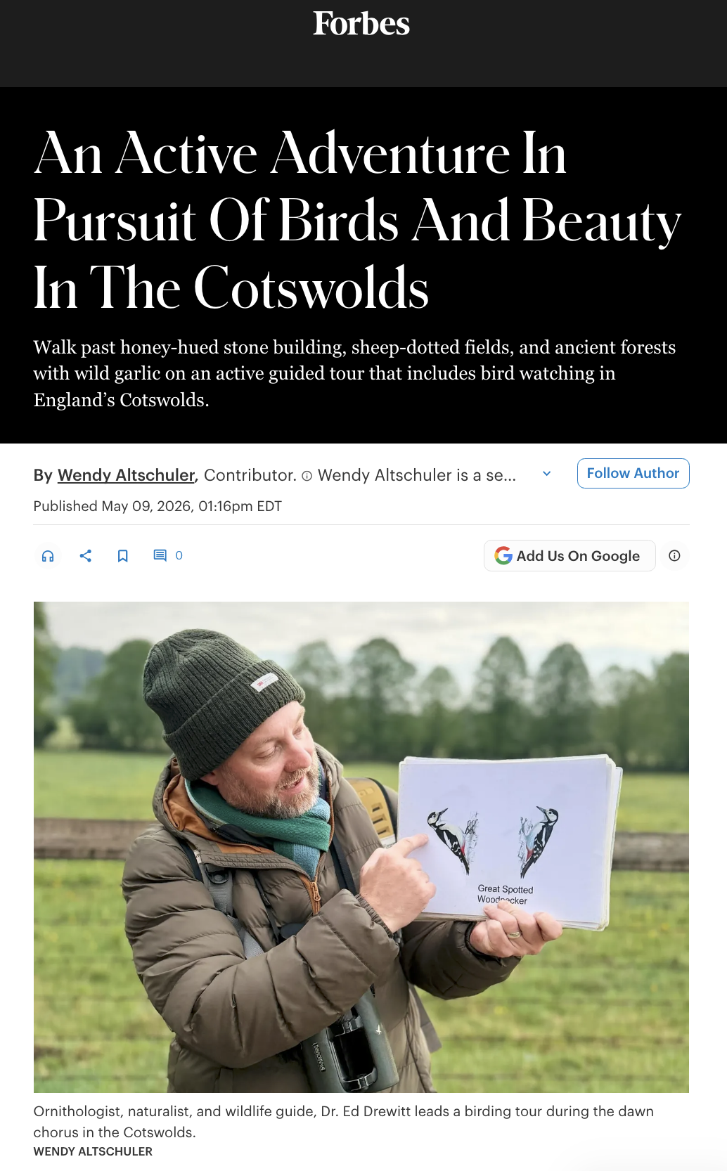 An Active Adventure In Pursuit Of Birds And Beauty In The Cotswolds