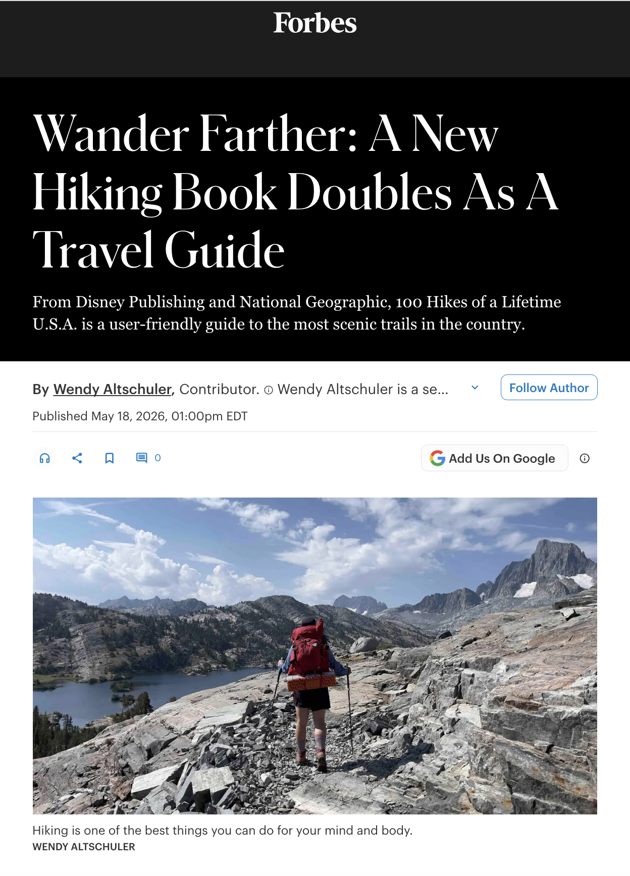 Wander Farther: A New Hiking Book Doubles As A Travel Guide