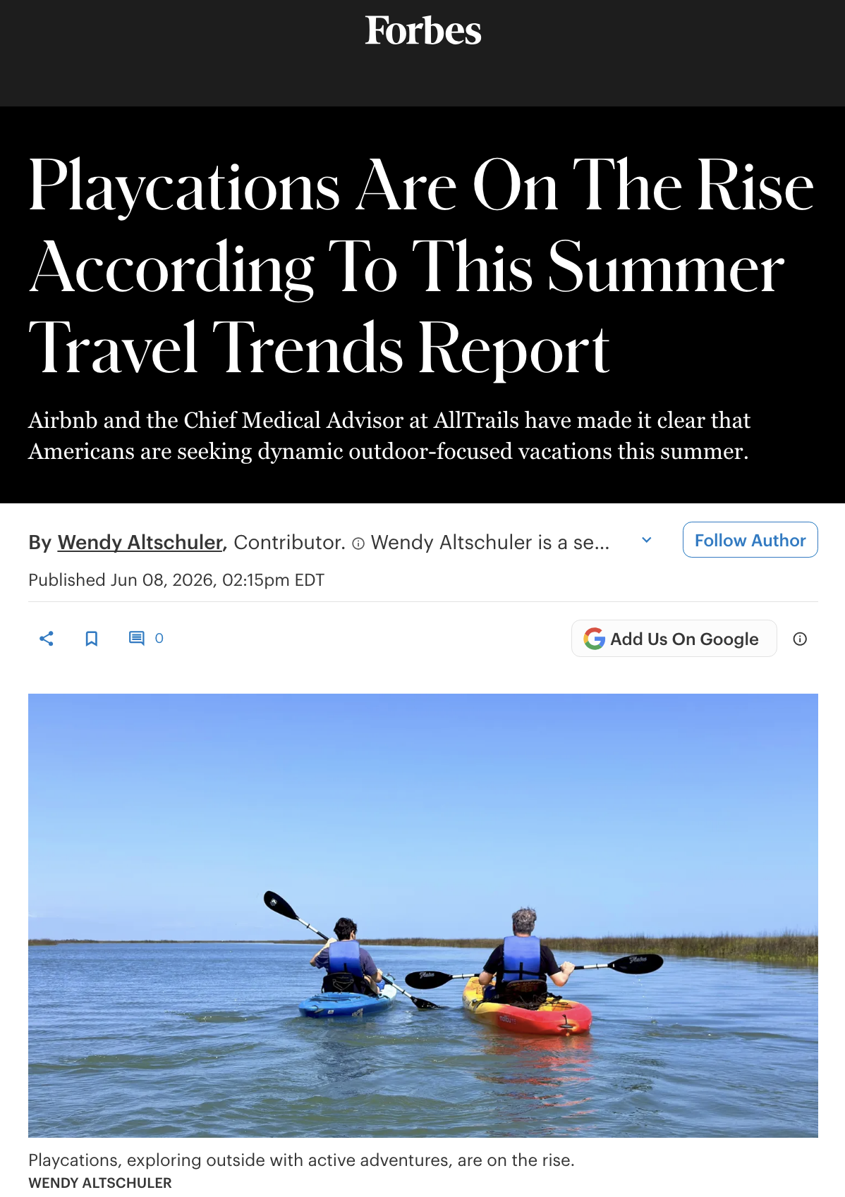 Playcations Are On The Rise According To This Summer Travel Trends Report