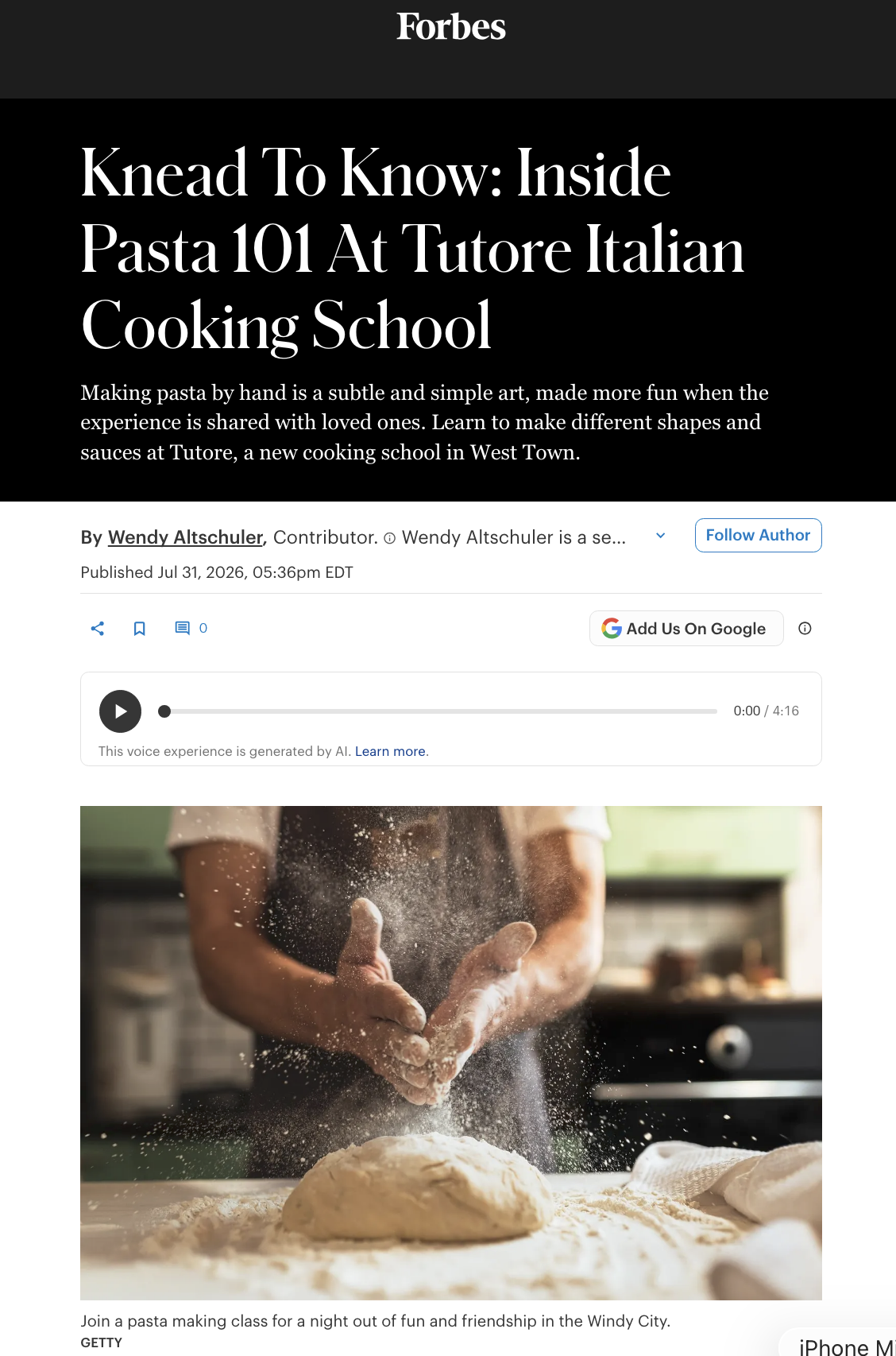 Knead To Know: Inside Pasta 101 At Tutore Italian Cooking School