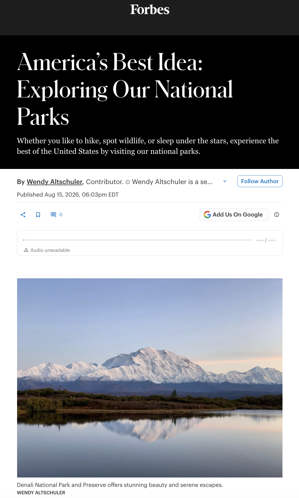 America’s Best Idea: Exploring Our National Parks