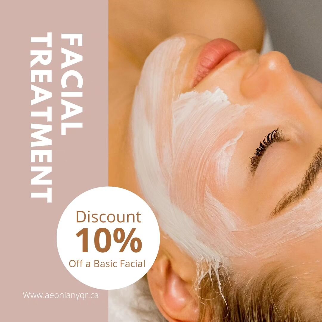 We have some openings on August 24th. 
10% off a Basic Facial.
Only 3 openings left. 

Www.aeonianyqr.ca