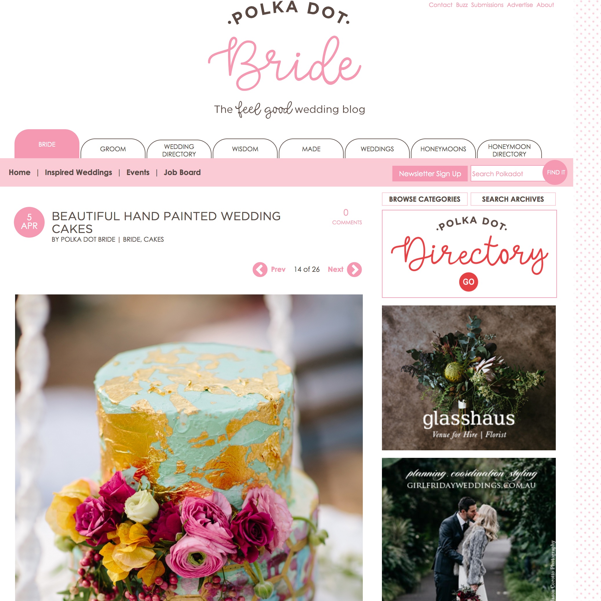 25 of the Most Beautiful Painted Wedding Cakes